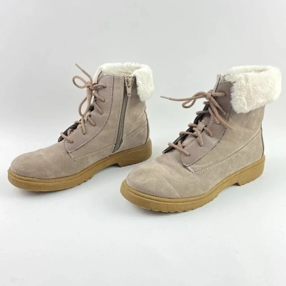 Gap Kid's Boots Faux Fur Zip up Size 4